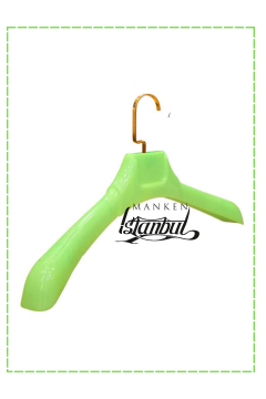 10 Adet Özel Kancalı - Yeşil 45 cm ABS Plastik Ceket Askısı Palto Askısı Elbise Askısı(Kopya)