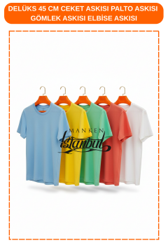 Turuncu 45 cm ABS Plastik Ceket Askısı Palto Askısı