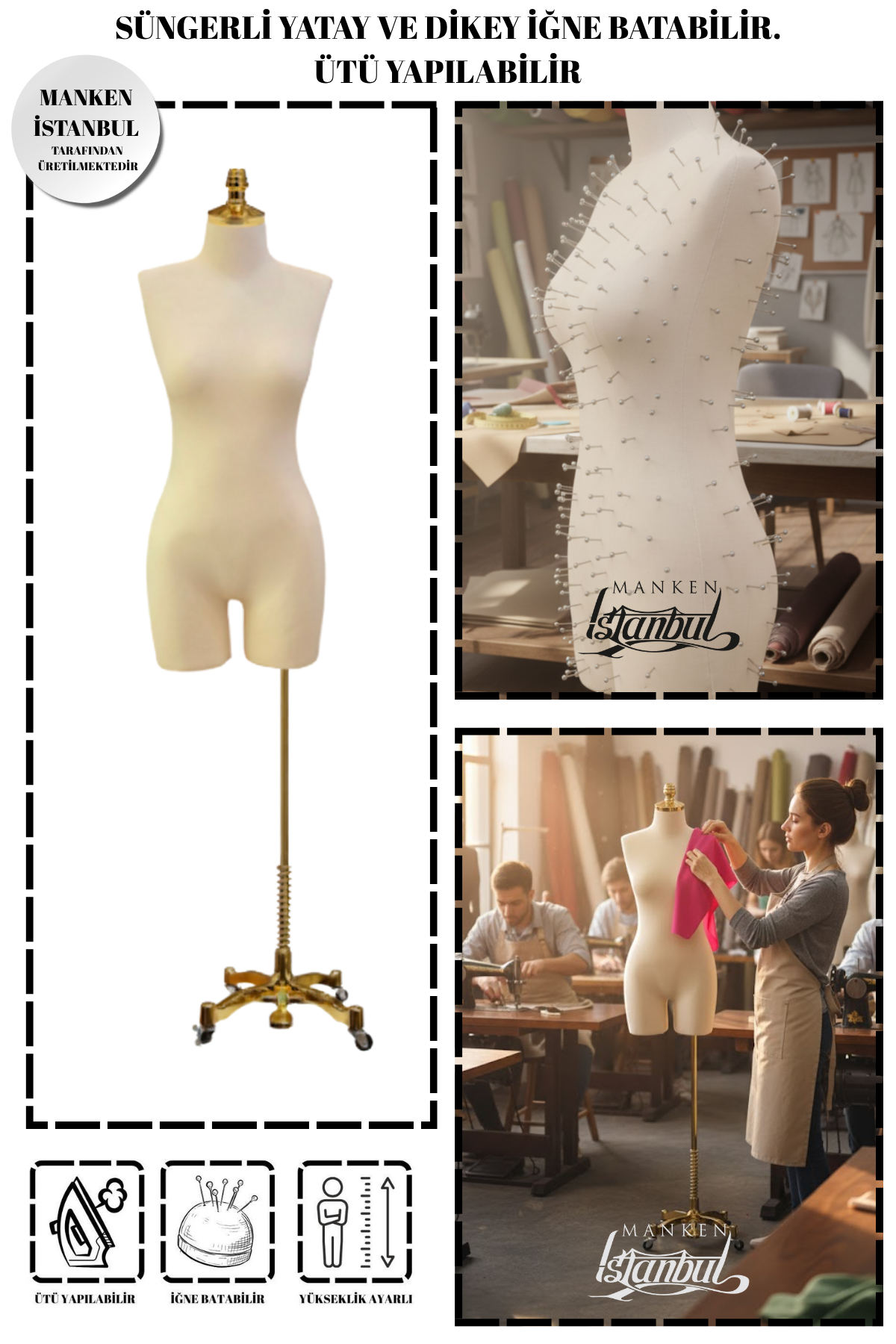 Süngerli Pantolon Giyebilen Terzi Mankeni 36/38/40 Beden