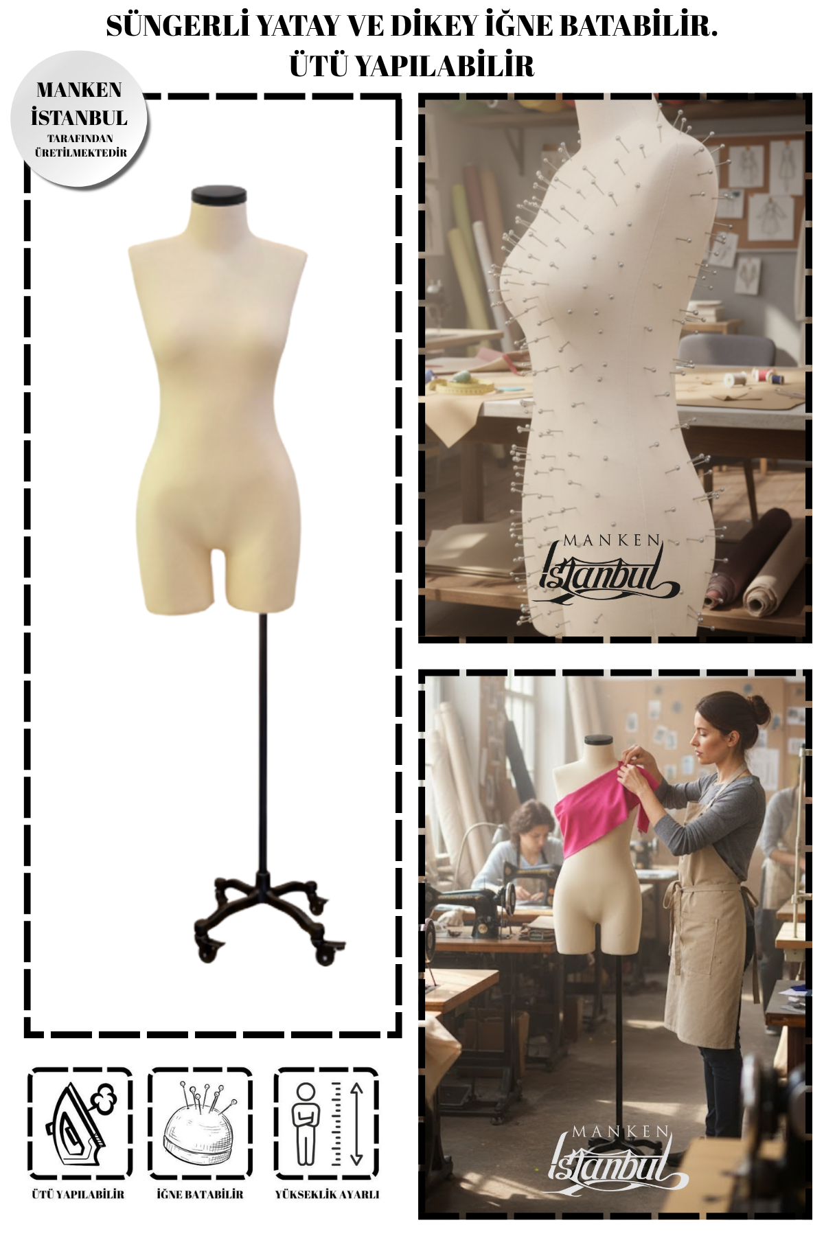 Süngerli Pantolon Giyebilen Terzi Mankeni 36/38/40 Beden