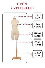 Paçalı Vitrin Mankeni Terzi Mankeni 36-38-40-42-44-46