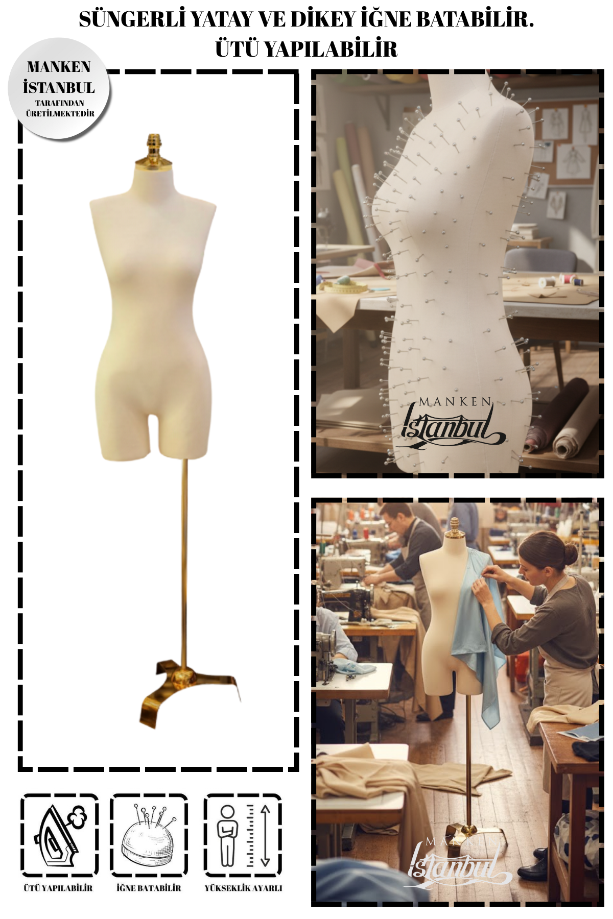 Süngerli Pantolon Giyebilen Terzi Mankeni 36/38/40 Beden