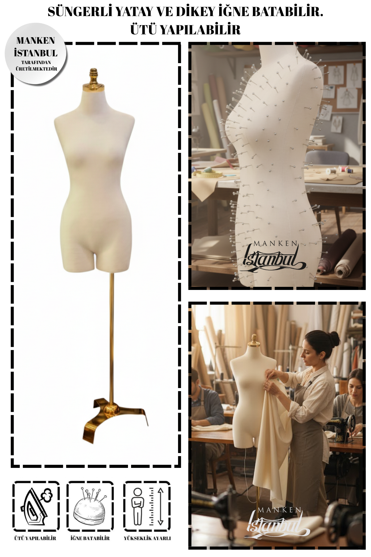 Süngerli Pantolon Giyebilen Terzi Mankeni 36/38/40 Beden 36 beden