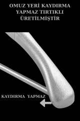 Takım Askısı Elbise Askısı Gümüş Renk Ceket Askısı 10 Adet