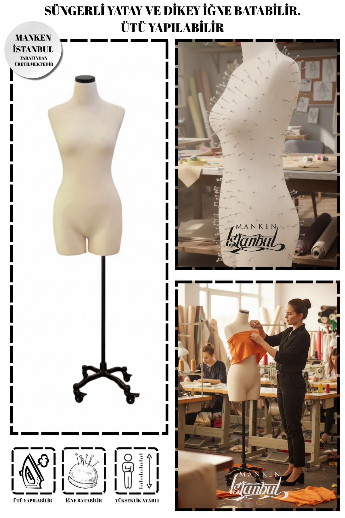 Süngerli Pantolon Giyebilen Terzi Mankeni 36/38/40 Beden 36 beden