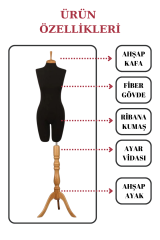Paçalı Vitrin Mankeni Terzi Mankeni 36-38-40-42-44-46