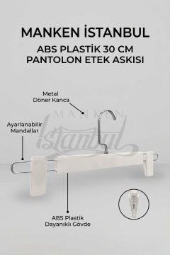 Abs Yüksek Kalite 10 Adet Plastik Mandallı Pantolon Etek Askısı