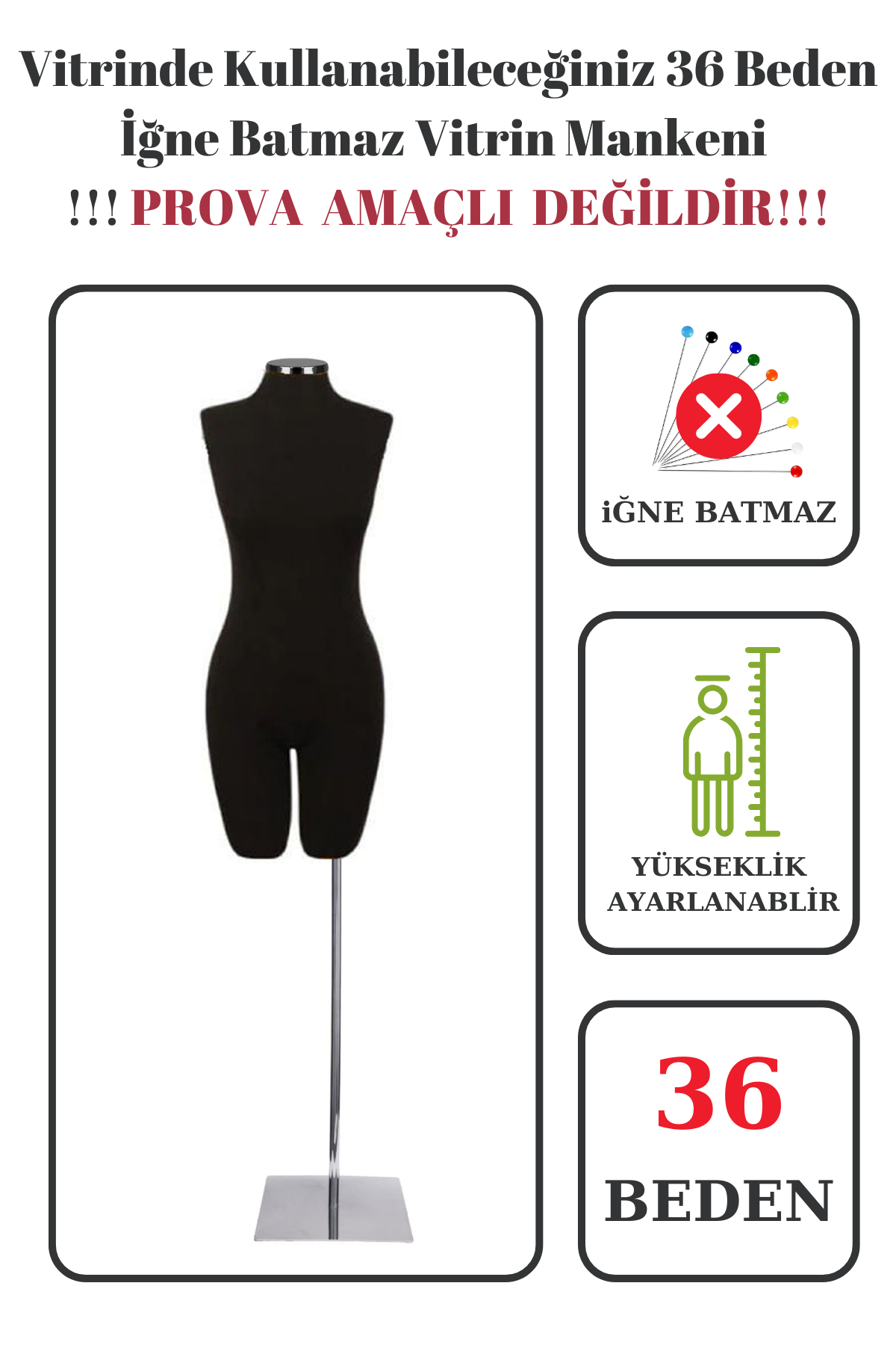 Pantolon Giyebilen 36-38-40-42-44-46 Beden Vitrin Amaçlı Terzi Mankeni