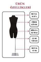 Pantolon Giyebilen 36-38-40-42-44-46 Beden Vitrin Amaçlı Terzi Mankeni