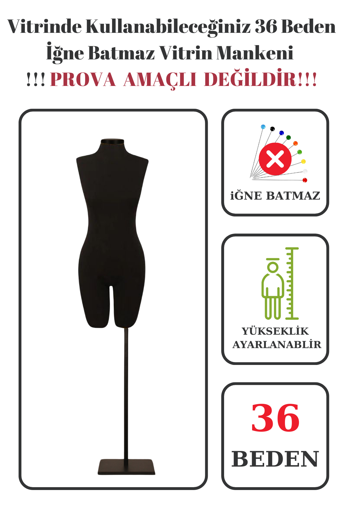 Pantolon Giyebilen Vitrin Mankeni Terzi Mankeni 36-38-40-42-44-46