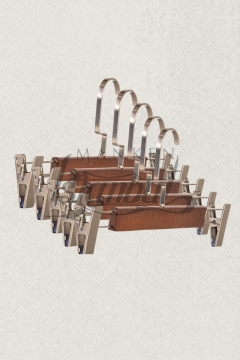 Lamine Yüksek Kalite 10 Adet Ahşap Pantolon Etek Askısı