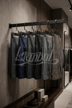 Lamine Yüksek Kalite 10 Adet Ahşap Pantolon Etek Askısı