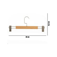 Lamine Yüksek Kalite 10 Adet Ahşap Pantolon Etek Askısı