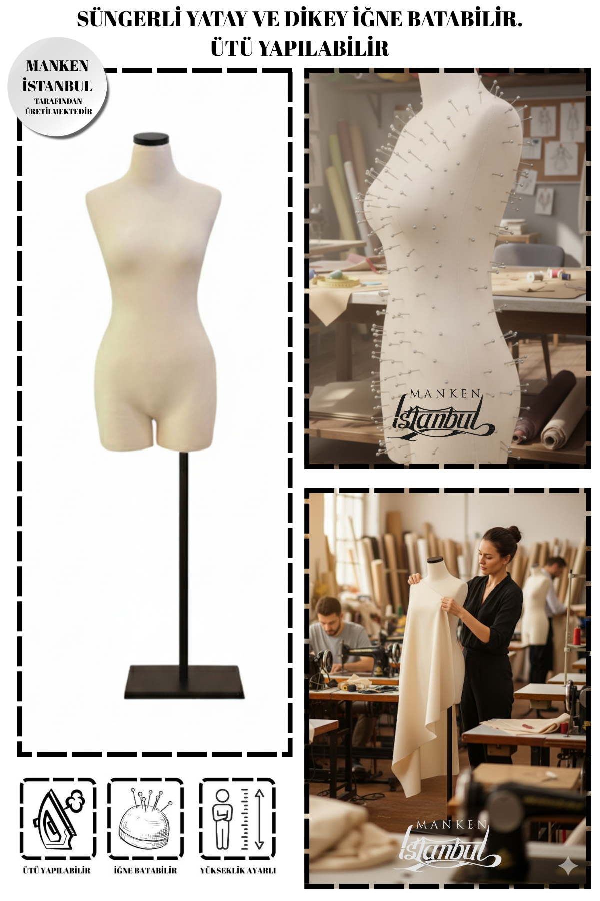 Süngerli Pantolon Giyebilen Terzi Mankeni 36/38/40 Beden 36 beden