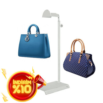 Ayarlanabilir Krom Kaplama Çanta Standı - Elegan Çanta Teşhir Askısı