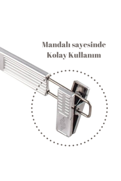 Etek Askısı Gümüş Renk Pantolon Askısı 10 Adet