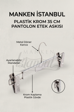Etek Askısı Gümüş Renk Pantolon Askısı 10 Adet