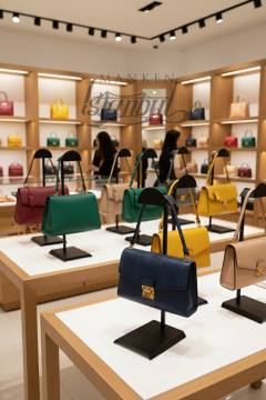 Ayarlanabilir Siyah Çanta Standı - Elegan Çanta Teşhir Askısı