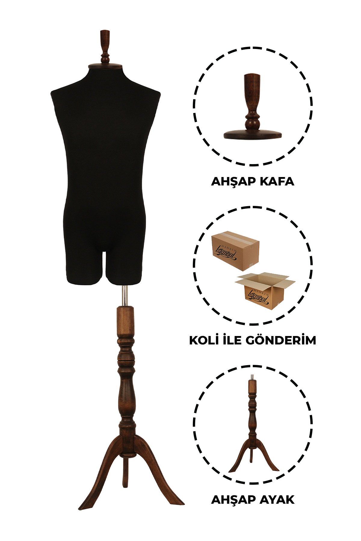 Pantolon Giyebilen 48 Beden Erkek Vitrin Amaçlı Terzi Mankeni
