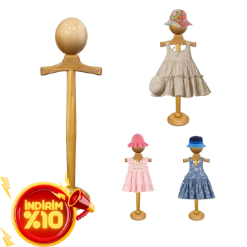 Ahşap Çocuk Estetik Vitrin Mankeni 18-24 Aylık