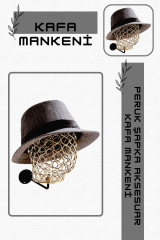 Duvara Monte Erkek Tel Kafa Mankeni SİYAH