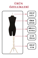 Paçalı Vitrin Mankeni Terzi Mankeni 36-38-40-42-44-46 42 beden