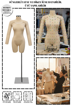 38 Beden Kollu İğne Batabilen Prova Mankeni Terzi Mankeni