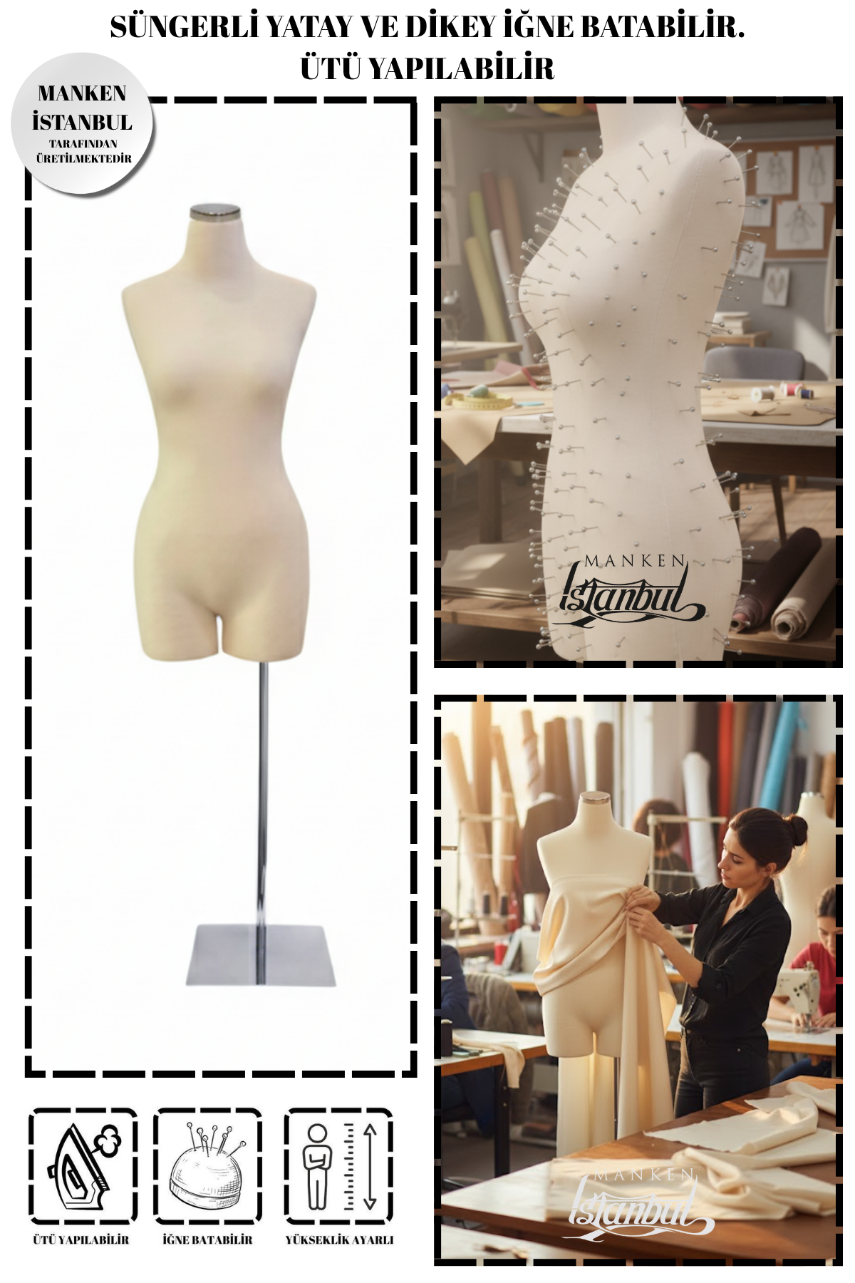 Süngerli Pantolon Giyebilen Terzi Mankeni 36/38/40 Beden 36 beden