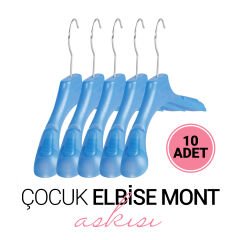 Çocuk Elbise Mont Askısı 5 Renk Seçenek 10 Adet