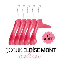 Çocuk Elbise Mont Askısı 5 Renk Seçeneği 10 Adet