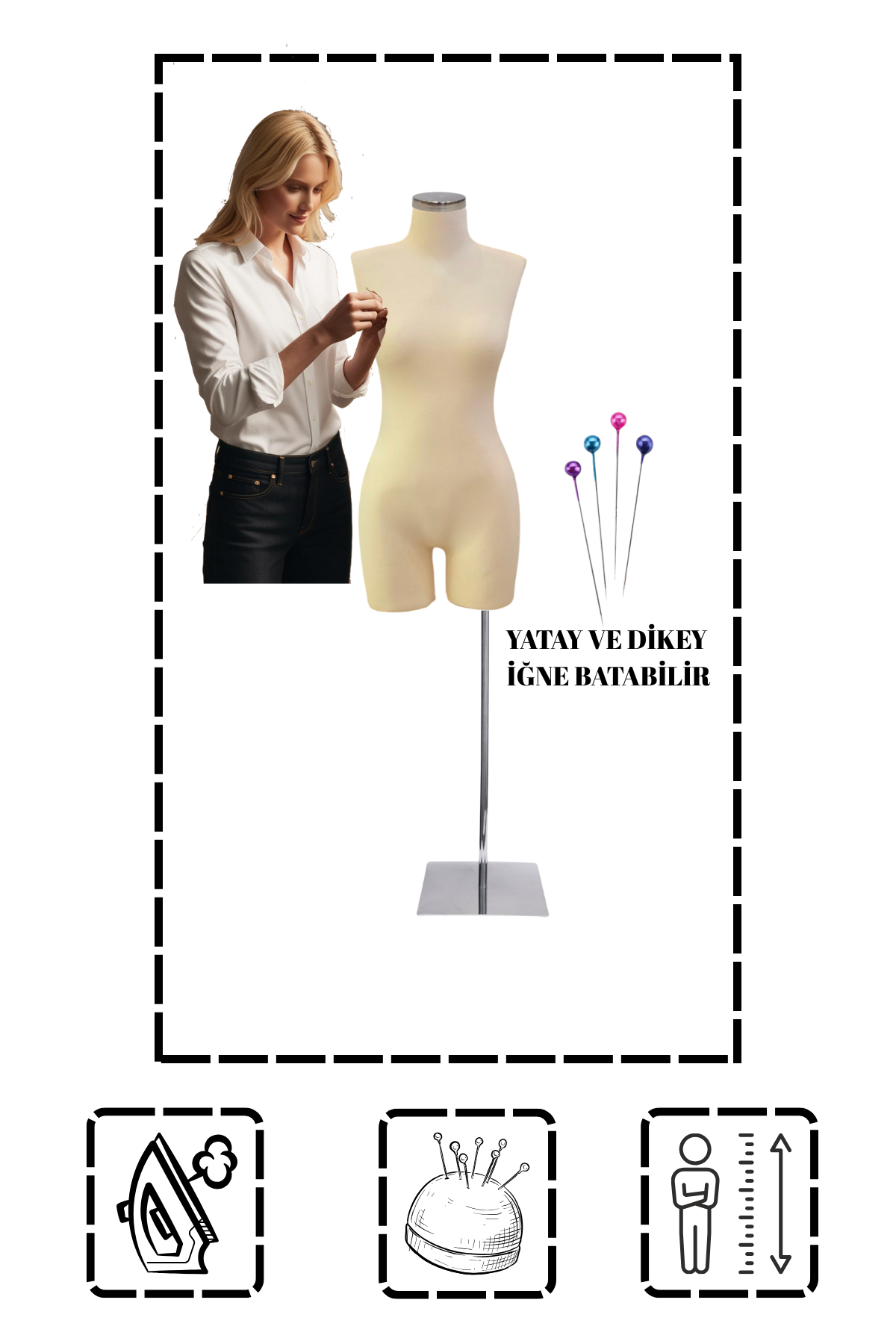 Süngerli Pantolon Giyebilen Terzi Mankeni 36/38/40 Beden 40 beden