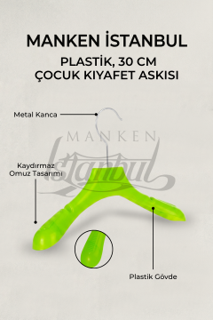 Çocuk Elbise Mont Askısı 5 Renk Seçenek 10 Adet