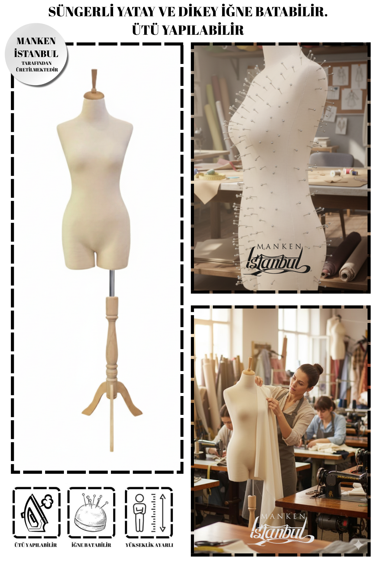 Süngerli Pantolon Giyebilen Terzi Mankeni 36/38/40 Beden 36 beden