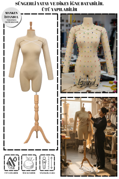 38 Beden Kollu İğne Batabilen Prova Mankeni Terzi Mankeni