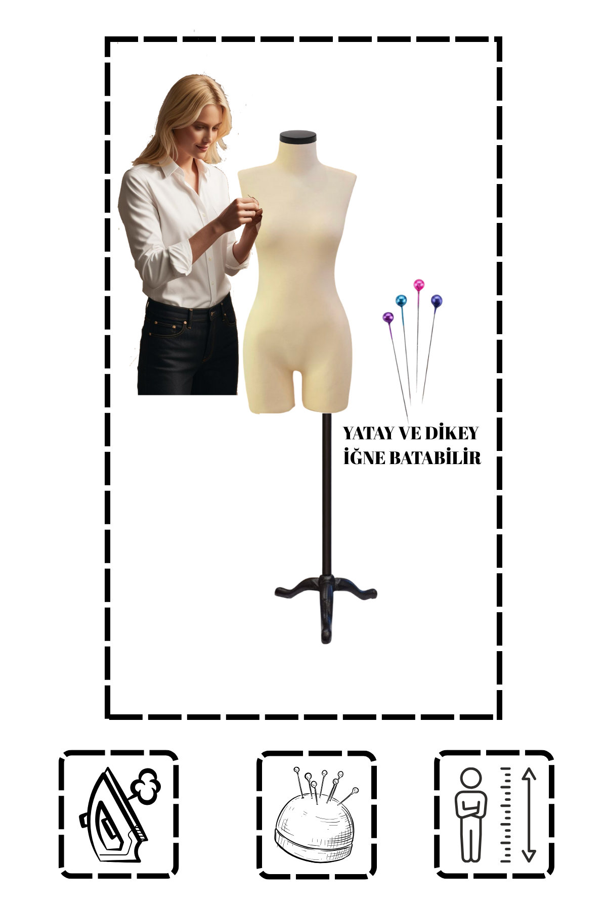 Süngerli Pantolon Giyebilen Terzi Mankeni 36/38/40 Beden 38 beden