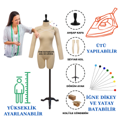 38 Beden Kollu İğne Batabilen Prova Mankeni Terzi Mankeni