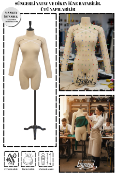 38 Beden Kollu İğne Batabilen Prova Mankeni Terzi Mankeni