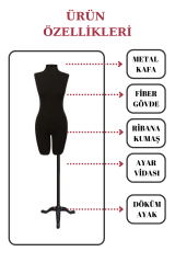 Paçalı Vitrin Mankeni Terzi Mankeni 36-38-40-42-44-46 40 beden