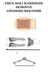 Gold Renk Flok Kaplı Ceket Askısı 10 Adet