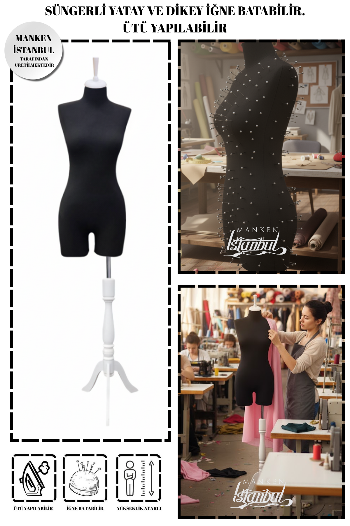 Süngerli Pantolon Giyebilen Terzi Mankeni 36/38/40 Beden