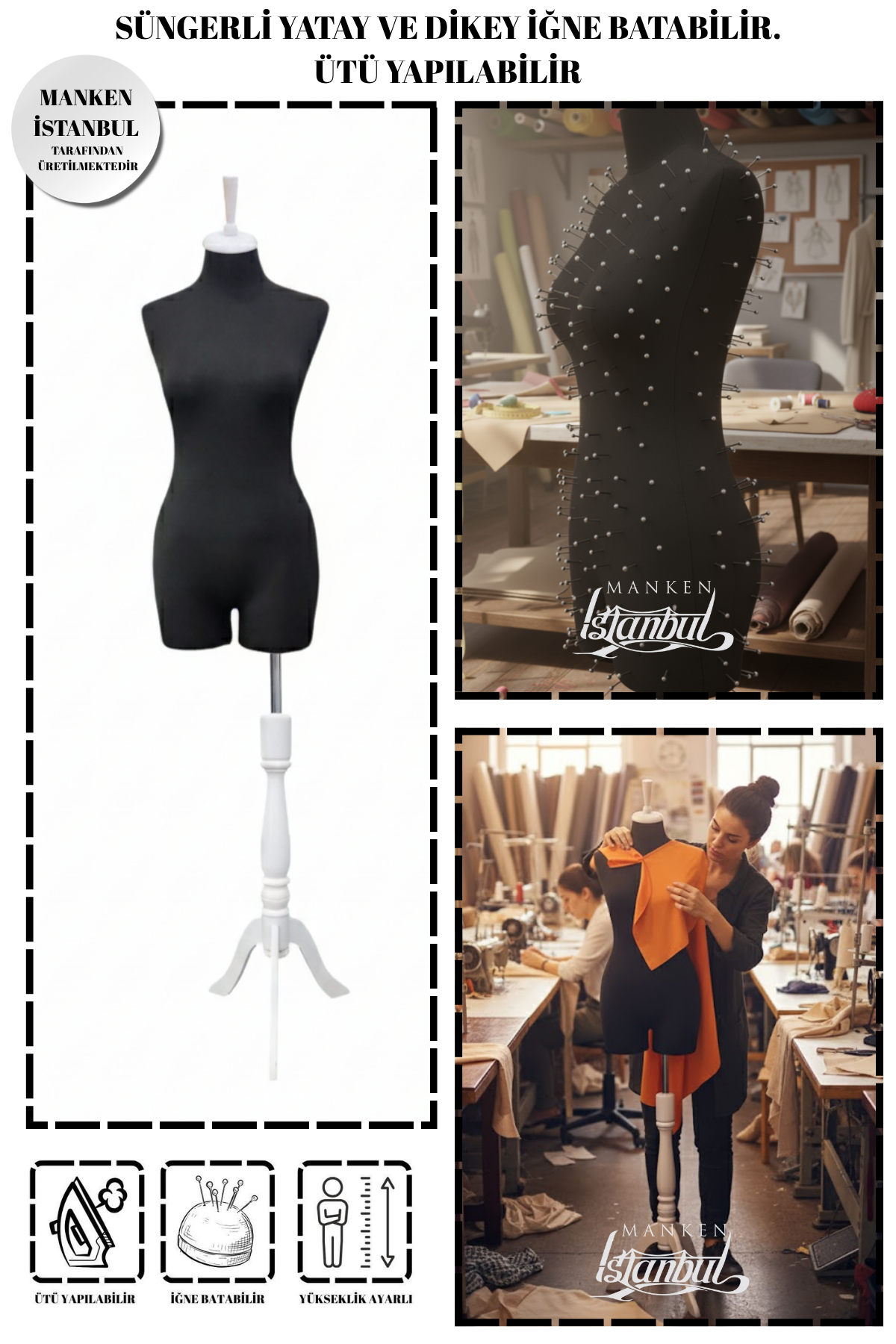 Süngerli Pantolon Giyebilen Terzi Mankeni 36/38/40 Beden 36 beden