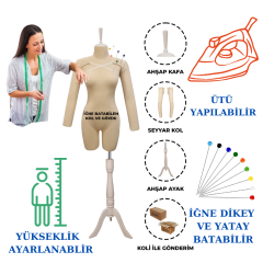 38 Beden Kollu İğne Batabilen Prova Mankeni Terzi Mankeni