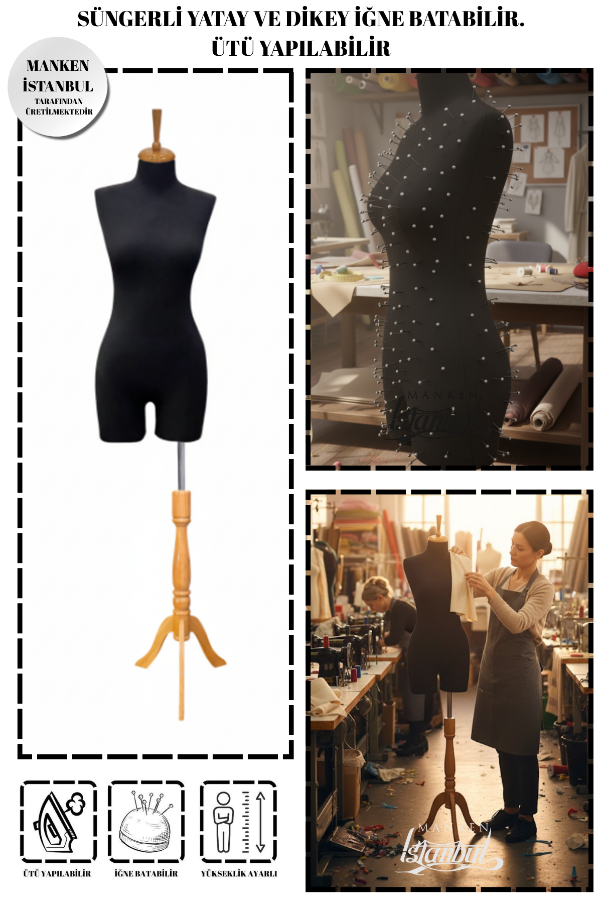 Süngerli Pantolon Giyebilen Terzi Mankeni 36/38/40 Beden