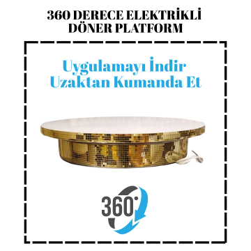 30 Kg Taşıma Kapasiteli Uzaktan Wi-Fe Kontrol Döner Platform