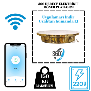 150 Kg Taşıma Kapasiteli Uzaktan WiFe Kontrol Döner Platform