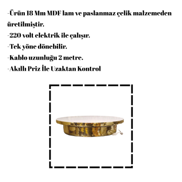 150 Kg Taşıma Kapasiteli Uzaktan WiFe Kontrol Döner Platform