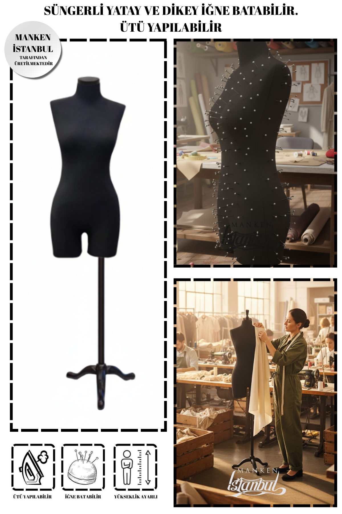 Süngerli Pantolon Giyebilen Terzi Mankeni 36/38/40 Beden