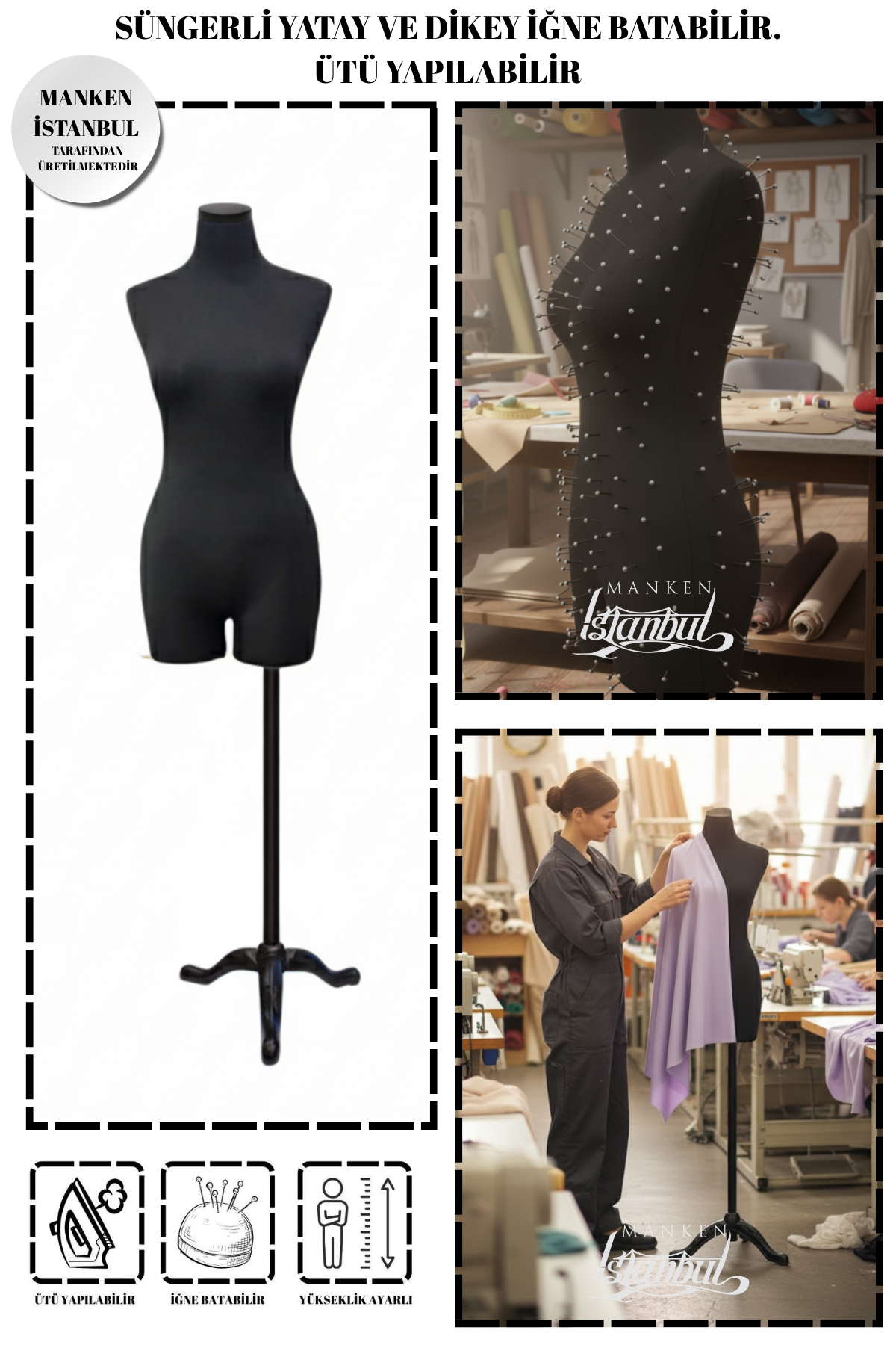 Süngerli Pantolon Giyebilen Terzi Mankeni 36/38/40 Beden 36 beden