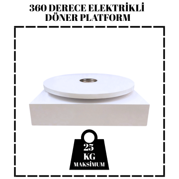 Beyaz Renk Elektrikli 25 KG Kapasiteli Döner Platform