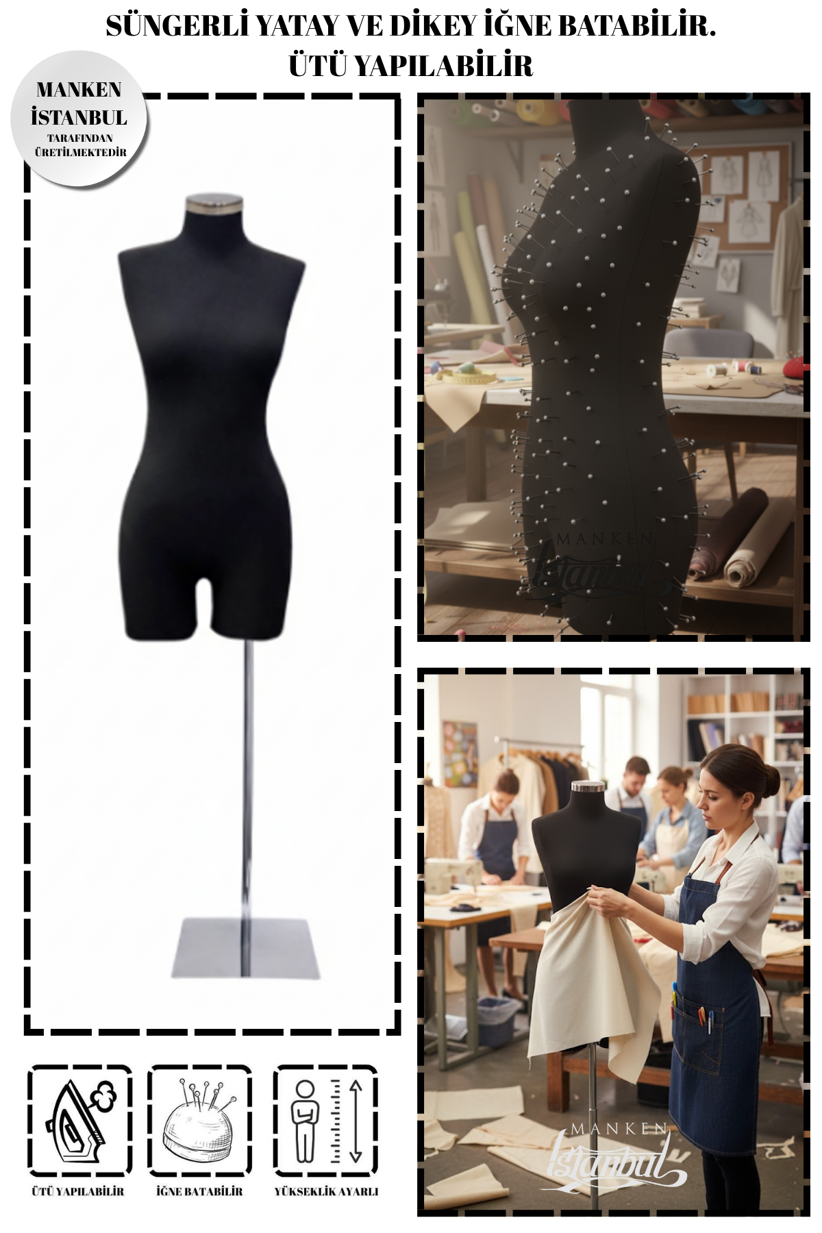 Süngerli Pantolon Giyebilen Terzi Mankeni 36/38/40 Beden